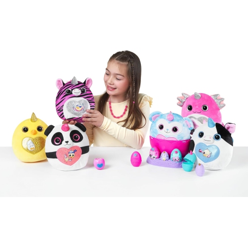 Rainbocorns Eggzania Mini Mania Zebra Plush Surprise Unboxing with Animal Soft Toy, Idea for Girls with Imaginary Play