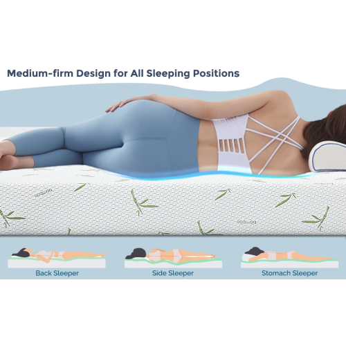 Matelas Ultraflex EasySleep, réversible infusé de gel mi-ferme fabriqué au Canada, soulagement de la pression, housse en bambou, mousse certifiée