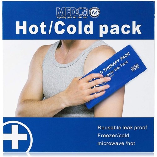 Reusable Hot Cold Compress for Pain Relief - 5" x 10", Soft & Comfortable Ice Pack for Injuries, Recovery, Knee, Shoulder Pain, Sprains, Migraines,