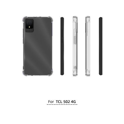 TopSave Extra Corner Bumper Soft Rubber Gel TPU Case For TCL 502 4G 6", Clear