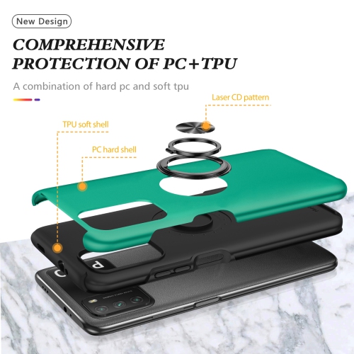 TopSave – Ensemble de pièces « Hidden Series » à dos en polycarbonate de couleur unie avec étui protecteur intérieur en TPUR noir pour Moto G Play de
