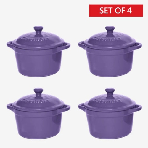 Cuisinart 4 PC Set CB-MPCTC Mini 250ml Stoneware Casserole with Cover