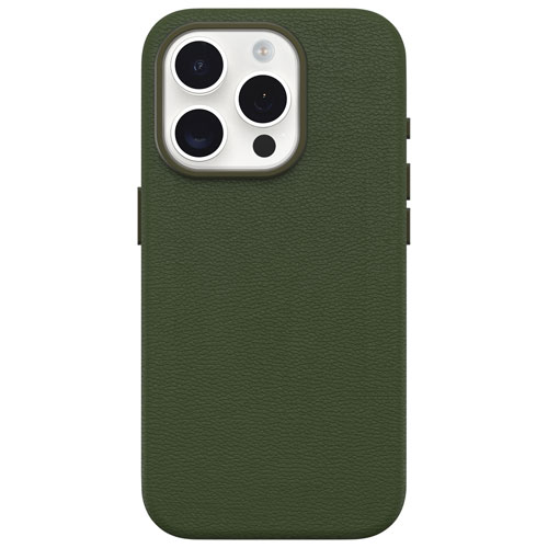 OtterBox Symmetry Cactus Leather Fitted Hard Shell Case for iPhone 15 Pro - Green