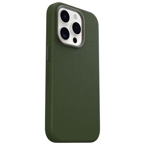 OtterBox Symmetry Cactus Leather Fitted Hard Shell Case for iPhone 15 Pro - Green