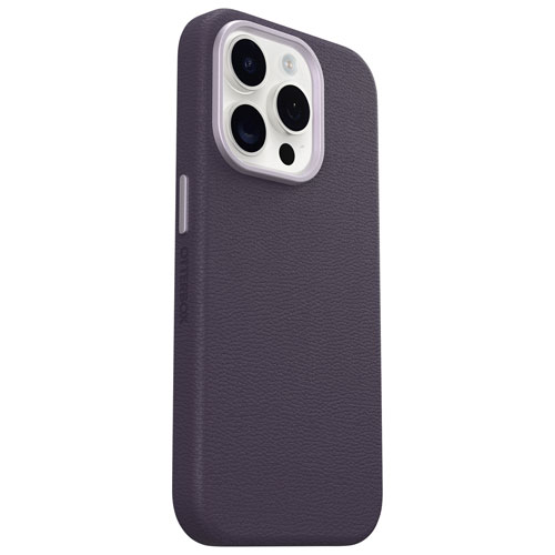 OtterBox Symmetry Cactus Leather Fitted Hard Shell Case for iPhone 15 Pro - Purple