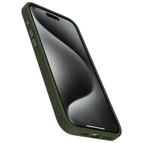 OtterBox Symmetry Cactus Leather Fitted Hard Shell Case for iPhone 15 Pro Max - Green