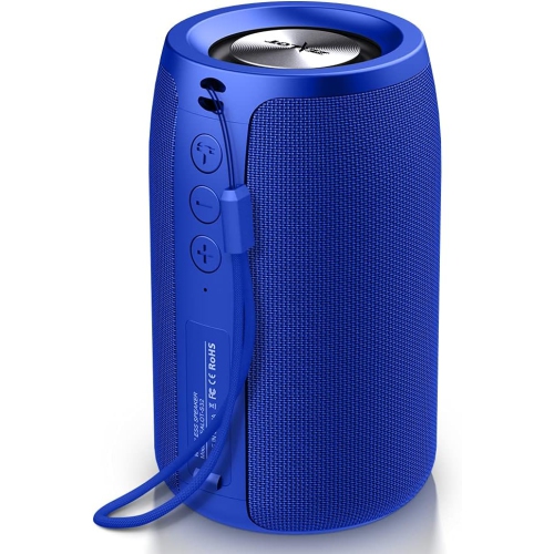 NONE Portable Bluetooth Speaker, Waterproof Speaker, Wireless Speaker Ipx5, 12H Playtime, Stereo Pairing, Mic/tf Card/USB/aux Home/outdoor/home Audio Gift Blue