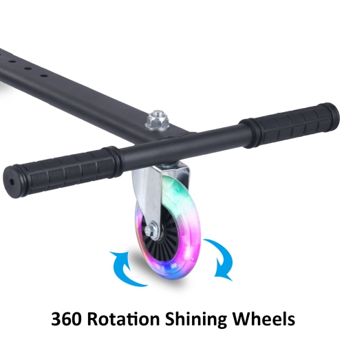 BIIST Flashing Wheel Hoverboard go Kart Attachment Adjustable Hoverboard go Kart Hoverboard seat attachments for All Ages Hoverboard Kart Attachment
