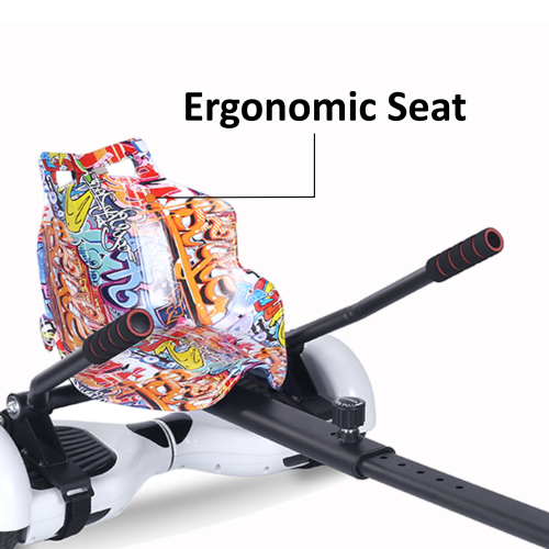 BIIST Flashing Wheel Hoverboard go Kart Attachment Adjustable Hoverboard go Kart Hoverboard seat attachments for All Ages Hoverboard Kart Attachment