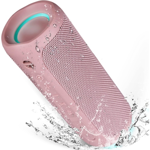 NONE  Outdoor Portable Bluetooth Speaker, Wireless Ipx7 Waterproof Speaker, 25W Loud Sound, Speaker \w Lights, Bassboom Technology, Tws Pairing, 16H