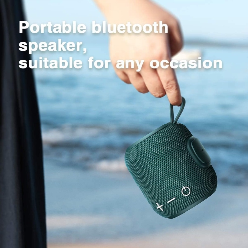 Bluetooth Speaker Wireless Bluetooth 5.0, Mini Portable Speakers 360 HD Surround Sound Stereo IPX7 Waterproof for Inside and Outdoor Speaker Green