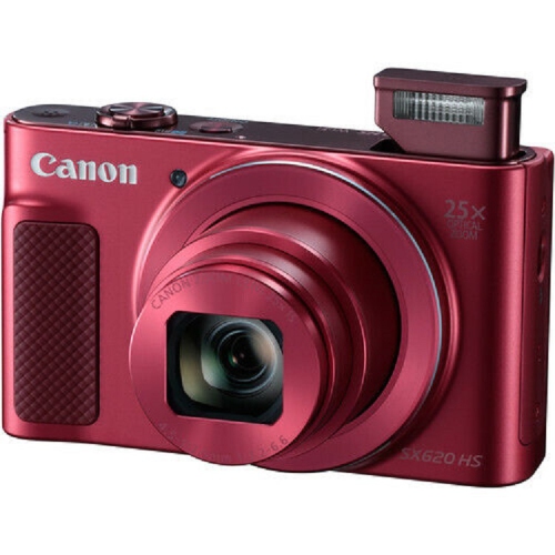 Canon PowerShot SX620 HS Digital Camera (Red) 1073C001 + Sandisk