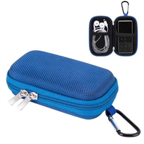 Compact Storage Case for MP3 Players & Earphones: Protective and Portable in Blue
