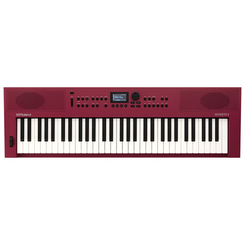 Clavier de création musicale à 61 touches GO:KEYS 3 de Roland - Rouge foncé