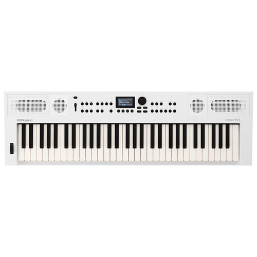 Clavier de création musicale à 61 touches GO:KEYS 5 de Roland - Blanc