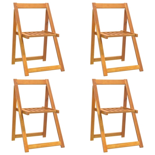 vidaXL Folding Garden Chairs 4 pcs Solid Wood Acacia