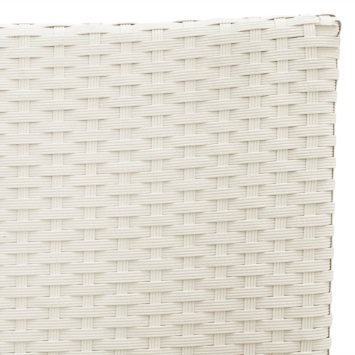 Chaises de jardin vidaXL avec coussins 4 pièces en poly rotin blanc