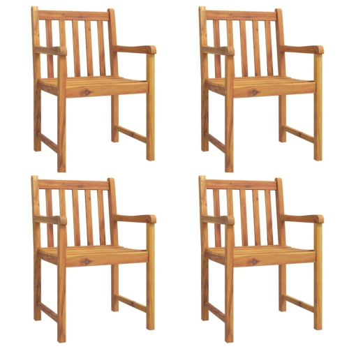 vidaXL Garden Chairs 4 pcs 56x55.5x90 cm Solid Wood Acacia