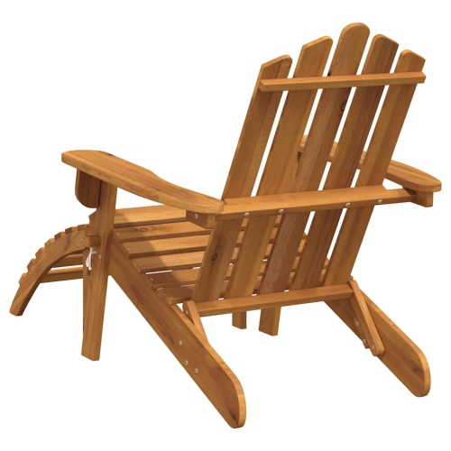 vidaXL Garden Adirondack Chair with Footrest Solid Acacia Wood