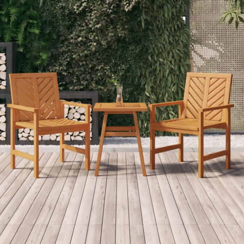 VIDAXL  Garden Dining Chairs 2 PCs Solid Wood Acacia