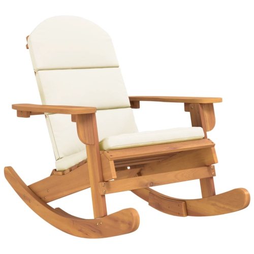 VIDAXL  Adirondack Rocking Chair With Cushions Solid Wood Acacia