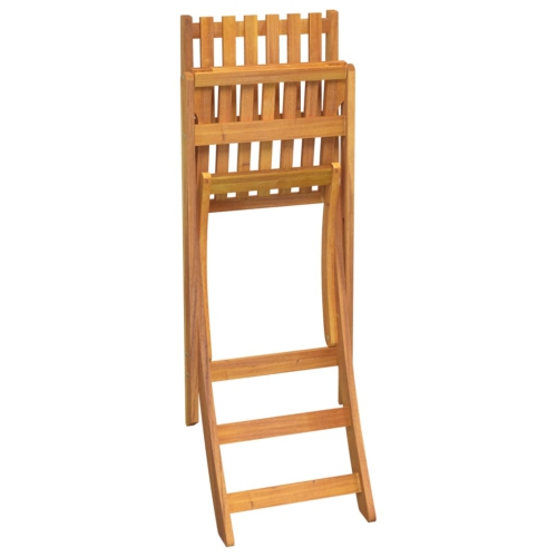vidaXL Folding Outdoor Bar Stools 2 pcs Solid Wood Acacia