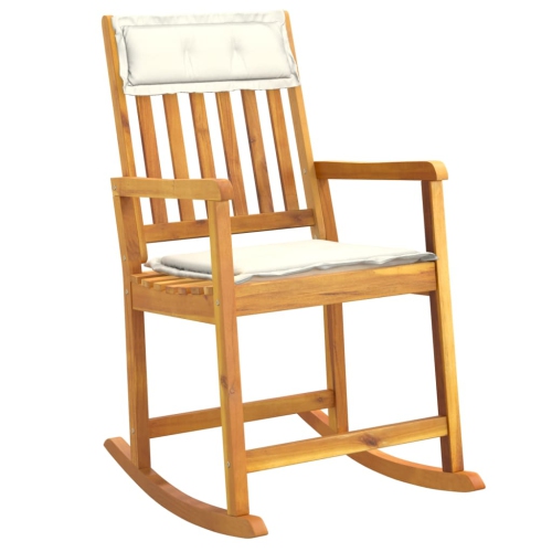 VIDAXL  Rocking Chair With Cushions Solid Wood Acacia