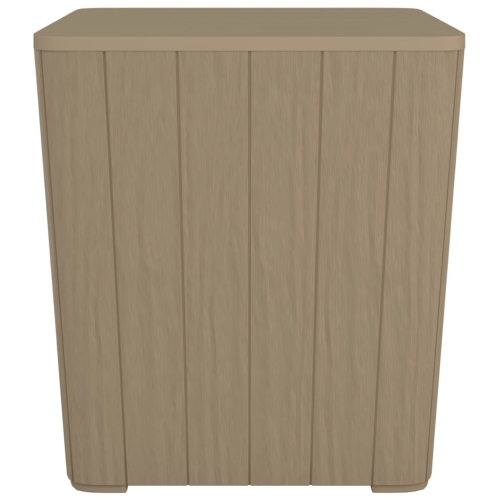 vidaXL Garden Table with Removable Lid Light Brown Polypropylene