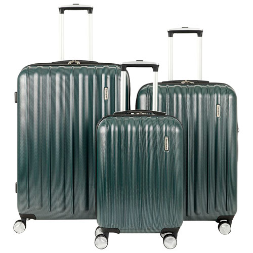 Samsonite Quarry 3 Piece Hard Side Expandable Luggage Set Dark Teal Best Buy Canada