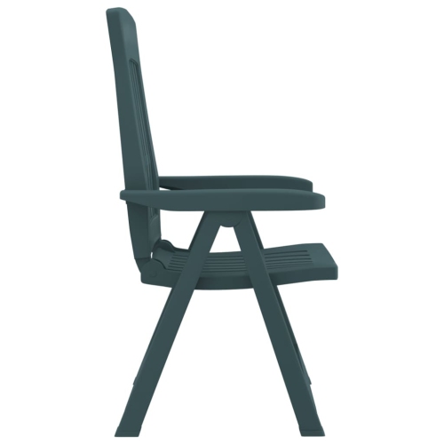 Chaises inclinables de jardin 2 pièces en polypropylène vert vidaXL