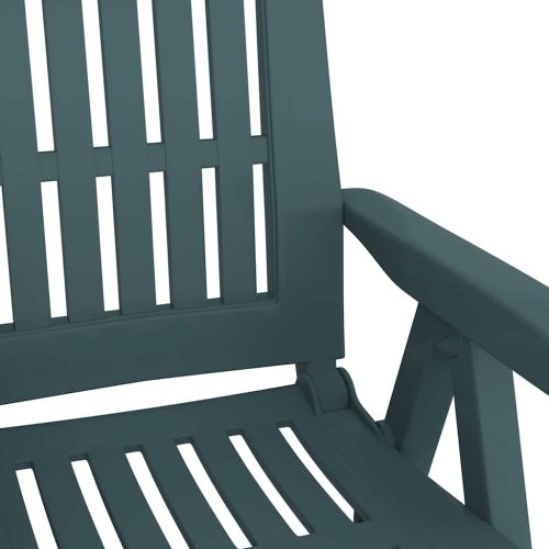 Chaises inclinables de jardin 2 pièces en polypropylène vert vidaXL