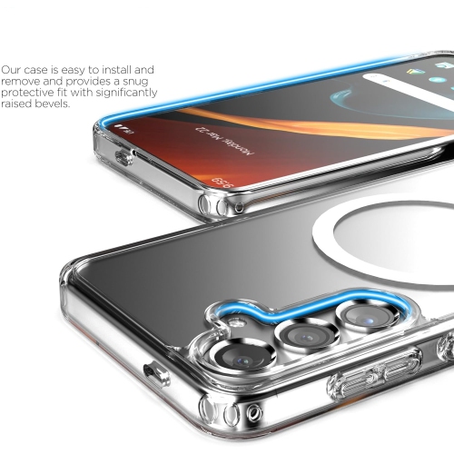 Magnetic Case for Samsung S24, Compatible with MagSafe Wireless Charging, Shockproof Phone Bumper Cover, Anti-Scratch Clearview-FREE SHIPPING