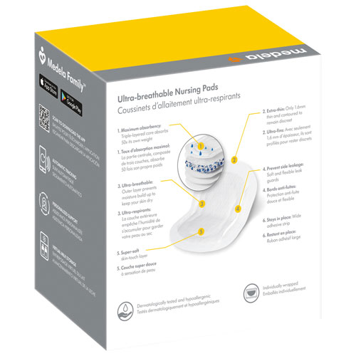 Coussinets d'allaitement ultra-respirants de Medela - 120 coussinets