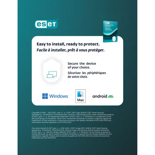 ESET Home Security Essential (PC/Mac) - 3 Devices - 1 Year