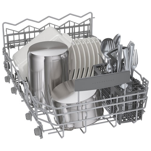 Lave-vaisselle encastr. 18 po et 44 dB cuve en inox et troisième panier de Bosch - Acier inoxydable