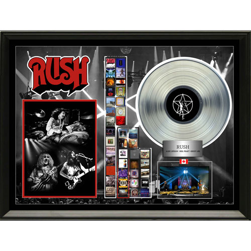 Frameworth The Rush: Collage Platinium LP Framed Canvas