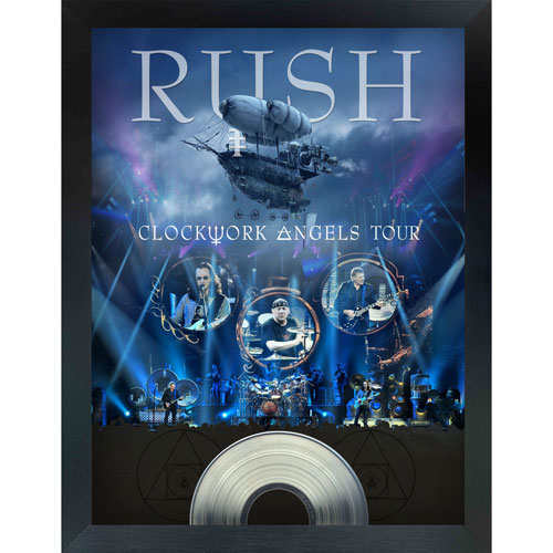 Frameworth The Rush: Clockwork Angels Tour Platinium LP Framed Canvas