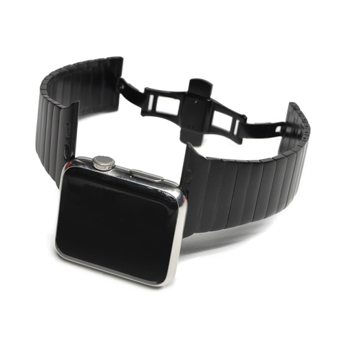 WFG Stainless Steel Sleek Band Compatible with Apple Watch Ultra 49mm - Black