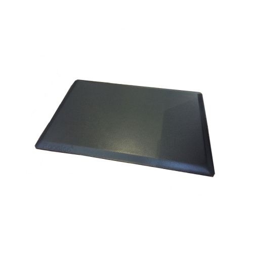 Rocelco CADR-46 Corner Adjustable Height Desk Riser 46" w/ Extended Vertical Range & Medium Anti-Fatigue Mat (Black) Bundle