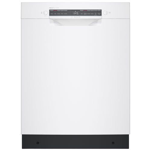 Bosch 300 Series 24" 46dB Built-In Dishwasher with Stainless Steel Tub - White