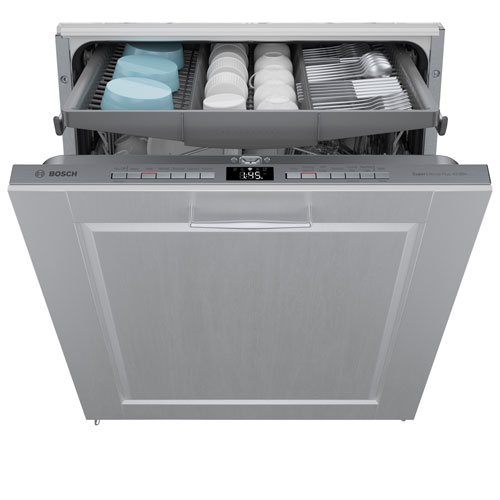 Bosch 800 Series 24" 44dB Built-In Dishwasher w/ Stainless Steel Tub & Third Rack- Custom Panel