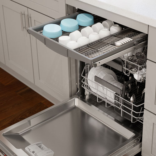 Bosch 800 Series 24" 44dB Built-In Dishwasher w/ Stainless Steel Tub & Third Rack- Custom Panel