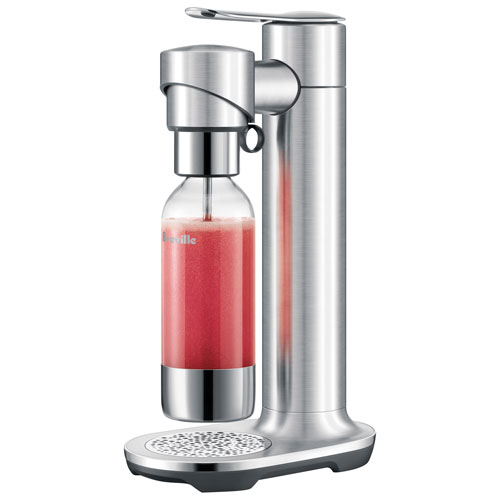 Machine à boissons pétillantes de 1 L InFizz Fusion de Breville avec bouchon FusionCap - Acier inoxydable