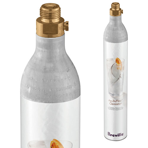 Machine à boissons pétillantes de 1 L InFizz Aqua de Breville avec bombonne de CO2 et brosse à bouteille - Acier inoxydable