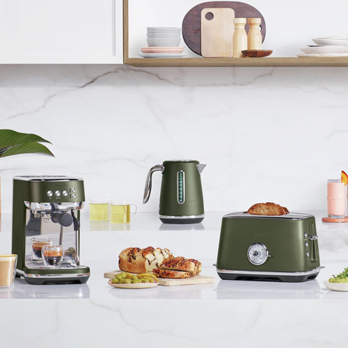 Breville Express Impress Manual Espresso Machine with Frother - Olive Tapenade