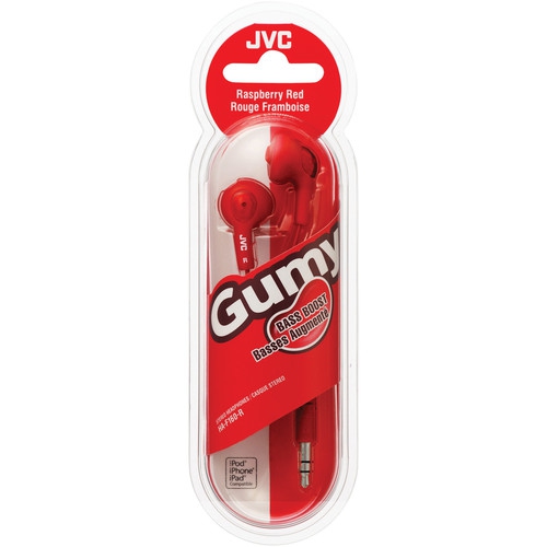 JVC HA-F160-R-K Gumy Earbud Headphones [HEADPHONES]