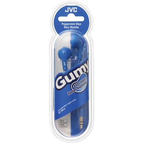 JVC HA-F160-A-K Gumy Earbud Headphones [HEADPHONES] Blue, Earbuds, In-Ear