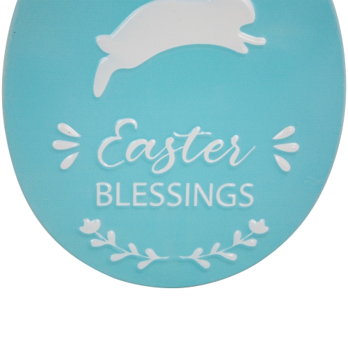 Easter Egg Metal Wall Signs - 9.75" - Blue and Pink - Set of 2