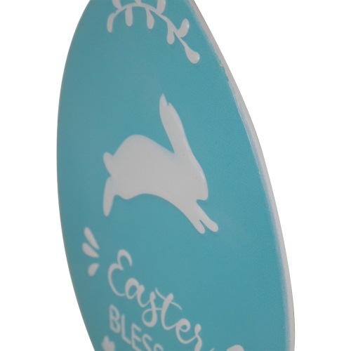 Easter Egg Metal Wall Signs - 9.75" - Blue and Pink - Set of 2