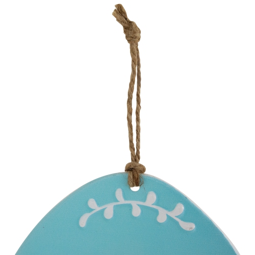 Easter Egg Metal Wall Signs - 9.75" - Blue and Pink - Set of 2